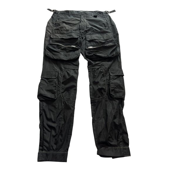 Represent England Adjustable Cargo Zip Utility Tech Pants in Black - Picture 1 of 5